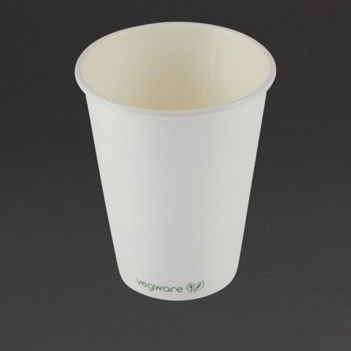 Vegware White Hot Cup - 12oz (Case 1000)