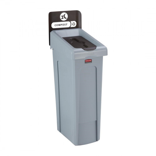 Rubbermaid Slim Jim Recycling Station Single Stream - Compost (Brown)