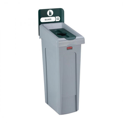 Rubbermaid Slim Jim Recycling Station Single Stream - Glass (Green)