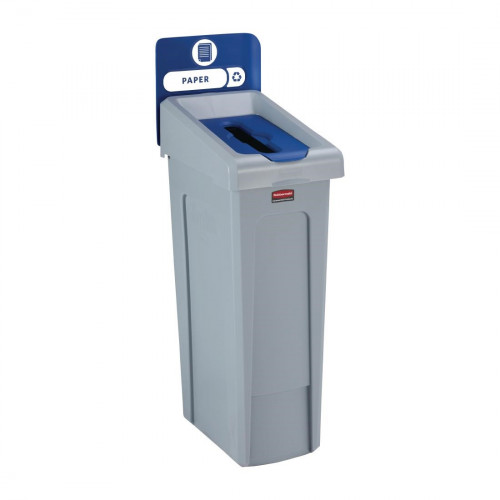 Rubbermaid Slim Jim Recycling Station Single Stream - Paper (Blue)