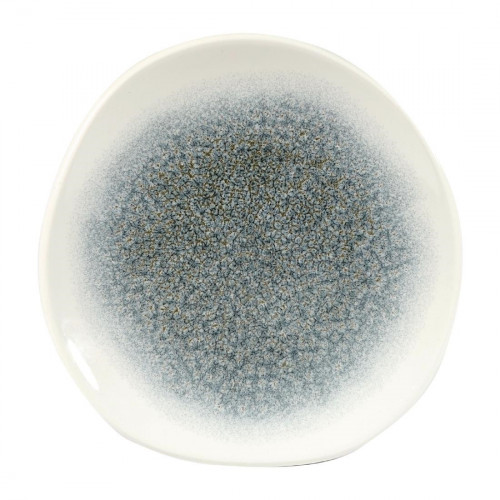 Churchill Raku Topaz Blue Round Trace Plate - 7 1/4" (Box 12) (Direct)