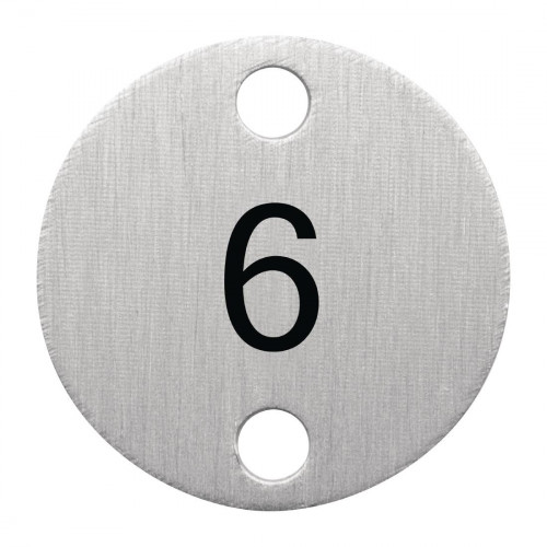 Olympia Table Numbers Silver (6-10)