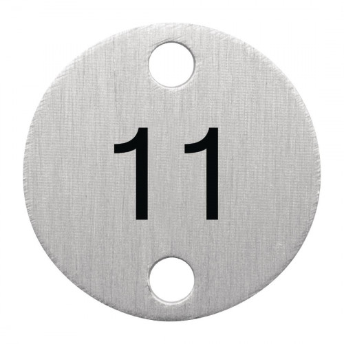 Bolero Table Numbers Silver (10-15)