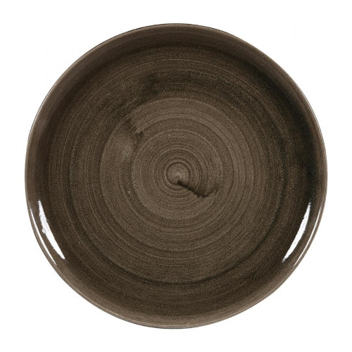 Churchill Stonecast Patina Iron Black Coupe Evolve Plate 12 3/4" (Box 6)(Direct)