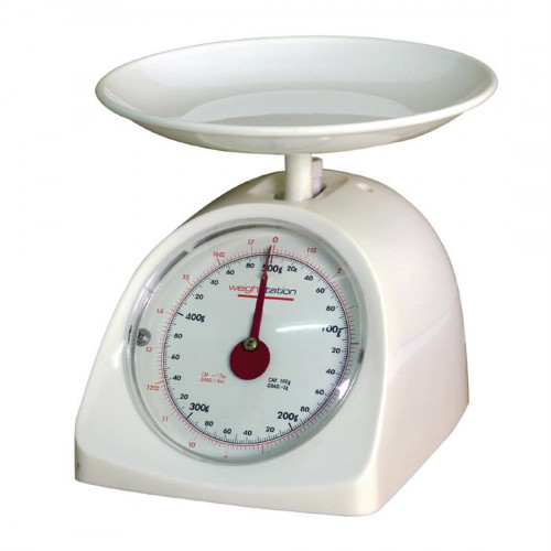 Weighstation White Plastic Diet Scale - 0.5Kg/1.1lb - Gradation 2g /1/8oz