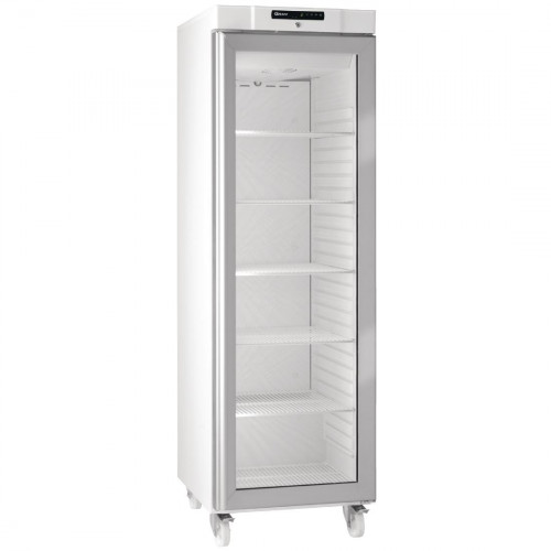 White Single Glass Door Upright Chiller (Direct) (M)