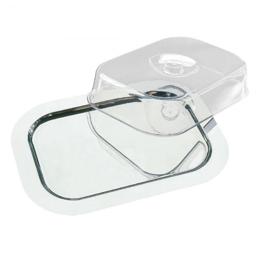 Rectangular Tray St/St with Cover - 44x31x9cm