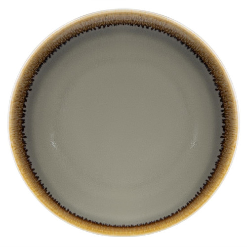 Olympia Kiln Smoke Round Coupe Plate - 7" (Box 6)