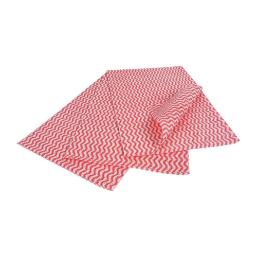EcoTech Envirowipe Compostable Folded Red (Pack 25)