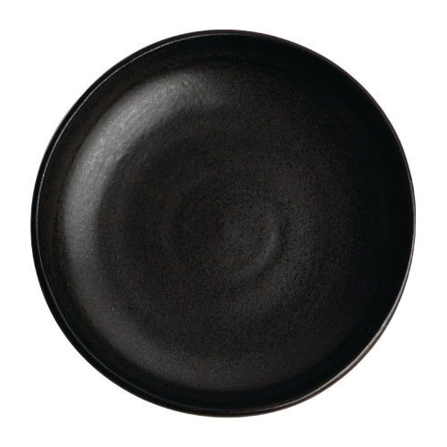 Olympia Canvas Coupe Bowl Glazed Edge Delhi Black - 230mm (Box 6)
