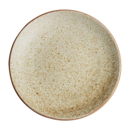 Olympia Canvas Concave Plate Unglazed Edge Wheat - 270mm (Box 6)