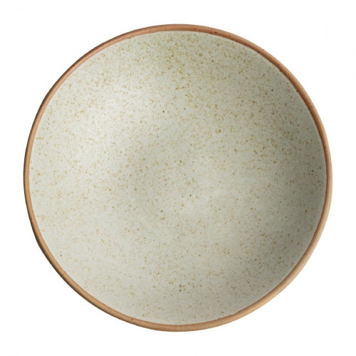 Olympia Canvas Shallow Tapered Bowl Unglazed Edge Wheat - 200mm (Box 6)