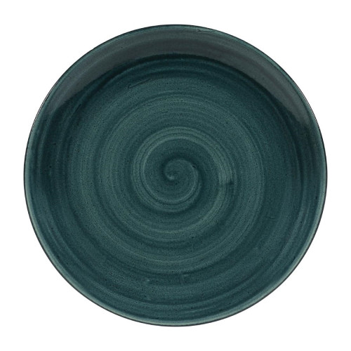 Churchill Stonecast Patina Rustic Teal Coupe Plate 260mm 10 1/4"(Box 12)(Direct)