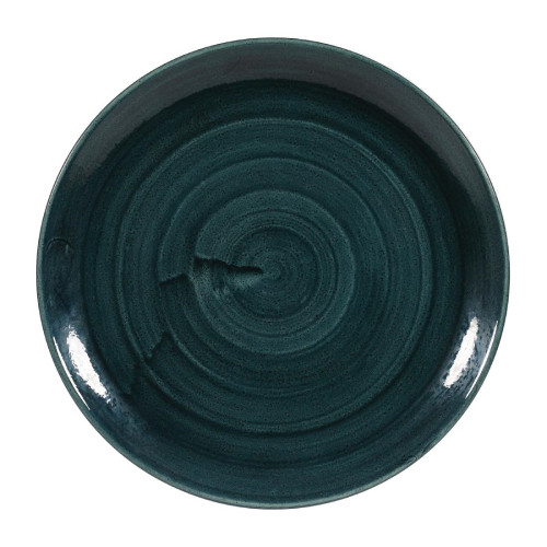 Churchill Stonecast Patina Rustic Teal Coupe Plate 288mm 11 1/4"(Box 12)(Direct)