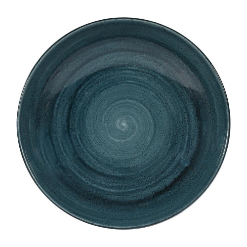 Churchill Stonecast Patina Rustic Teal Coupe Bowl - 248mm 9 3/4"(Box 12)(Direct)