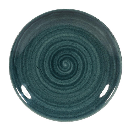 Churchill Stonecast Patina Rustic Teal Coupe Plate 165mm 6 1/2"(Box 12)(Direct)