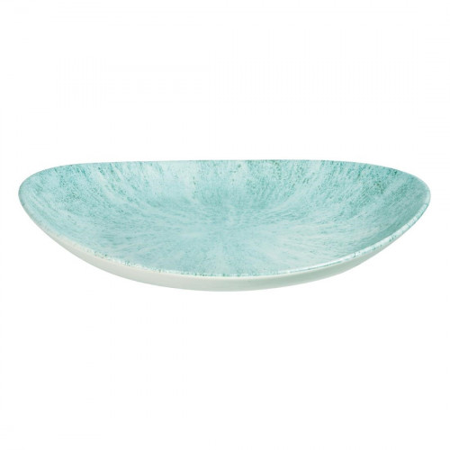 Stone Aquamarine Oval Coupe Plate - 27x22.9cm 10 5/8x9" (Box 12) (Direct)