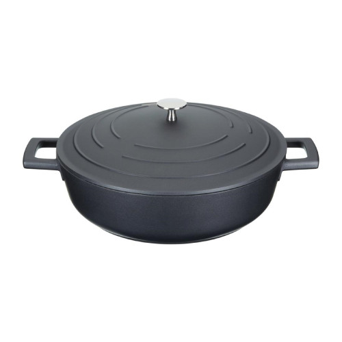 MasterClass Cast Aluminium Shallow Casserole Dish Induction Safe - 28cm 4Ltr