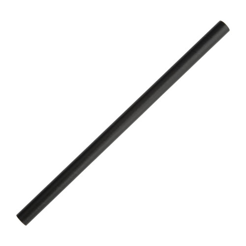Fiesta Green Smoothie Paper Straw Black - 210mm 10mm (Pack 250)