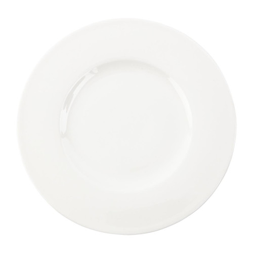 Royal Bone Ascot Wide Rim Flat Profile Plate - 225mm (Box 12)