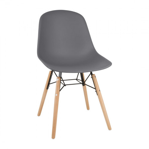 Bolero Arlo Side Chair Dark Grey (Pack 2)