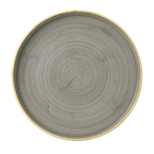 Churchill Stonecast Peppercorn Grey Walled Chefs Plate 26cm (Box 6) (Direct)