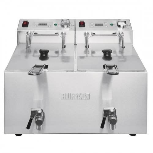 Buffalo Double Fryer - 2x8Ltr 2.9kW with Timer