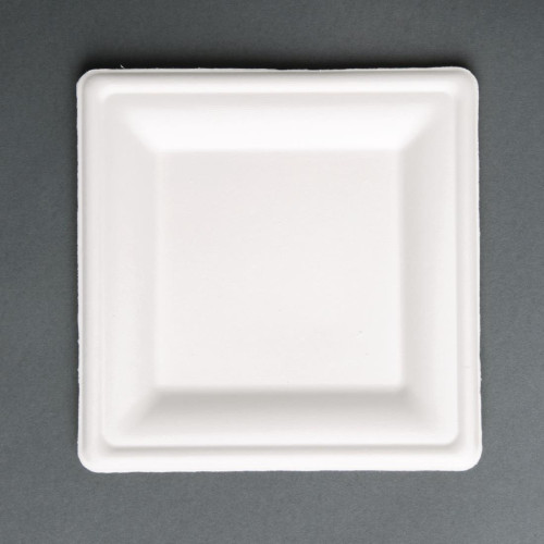 Fiesta Green Square Bagasse Plate - 6" (Pack 50)