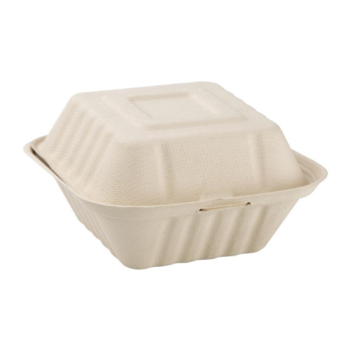 Fiesta Green Burger Box Natural Colour - 81x149x152mm (Pack 500)
