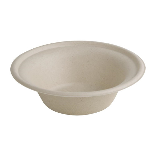Fiesta Green Bagasse Round Bowl Natural Colour - 11oz (Pack 50)