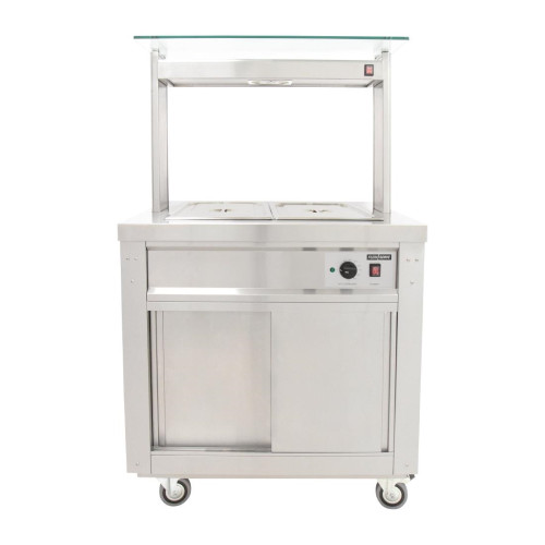 Hot Cupboard w/Dry Bain Marie Top Quartz Heated Gantry & Trayslide Size2(Direct)