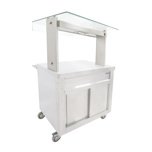 Ambient Cupboard with Plain Top LED lit Gantry & Tubular Trayslide Size2(Direct)