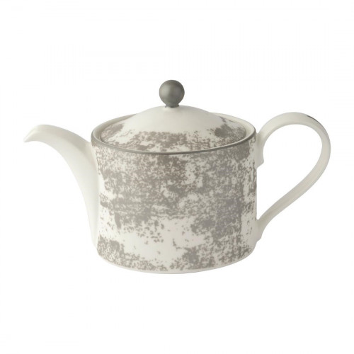 Royal Crown Derby Crushed Velvet Grey Charnwood Tea Pot S/S (Box 1) (Direct)