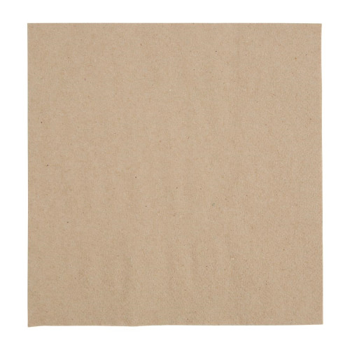 Fiesta 33cm 2 ply 4 Fold Recycled Kraft Lunch Napkin (Pack 2000)