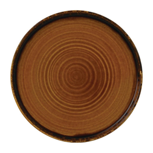 Dudson Harvest Brown Walled Plate - 10 2/8" (Box 6) (Direct)