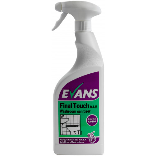 Evans Final Touch Bactericidal Washroom Cleaner RTU per 750ml (A060AEV)