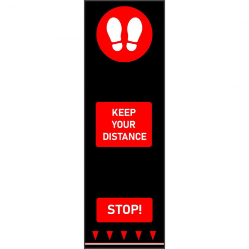 Coba Social Distancing Floor Mat Footprints Red - 0.65x2m (Direct)