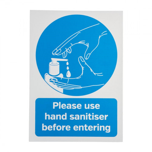 A4 Size Please Use Hand Sanitiser Before Entering Vinyl Sticker