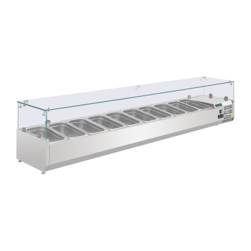 Polar Refrigerated Counter Top Prep/Servery - 2000mm 10 GN 1/4 (M)