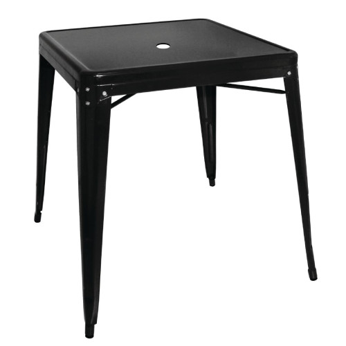 Bolero Bistro Black Square Steel Bistro Table