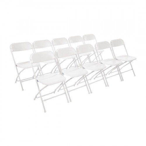 Bolero Folding PP Chair White (Pack 10)