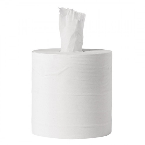 Jantex Centre Feed Roll White 1ply - 288m x 180mm (Pack 6)