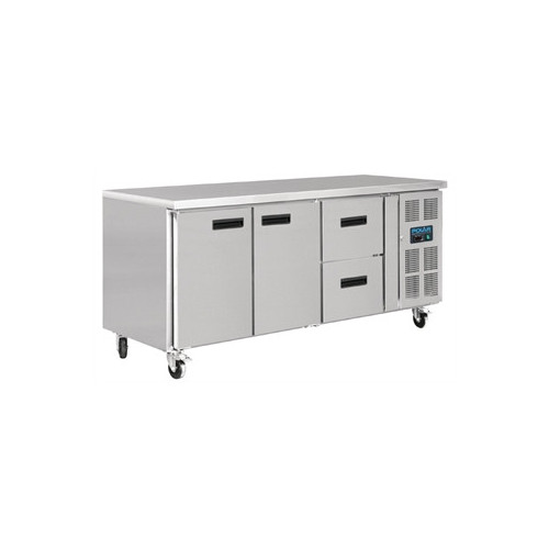 Polar Counter REFRIGERATOR 2 Doors plus 2 Drawers