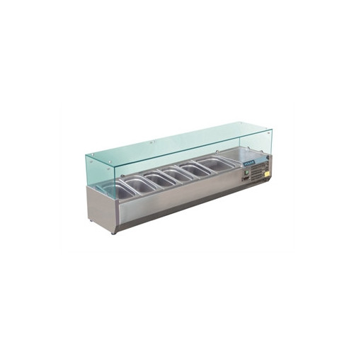 Polar REFRIGERATED Servery Topper - 1500mm 5x1/3 GN & 1x1/2 GN