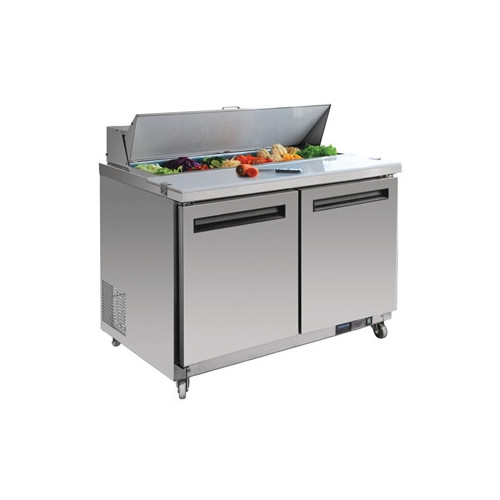 Polar REFRIGERATED Preparation Counter - 2 Door 1.2m