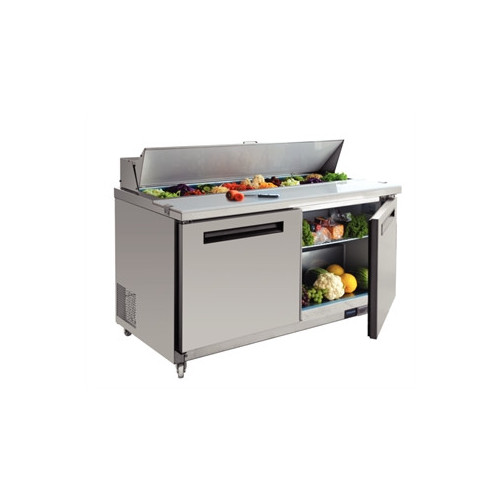 Polar REFRIGERATED Preparation Counter - 2 Door 1.5m