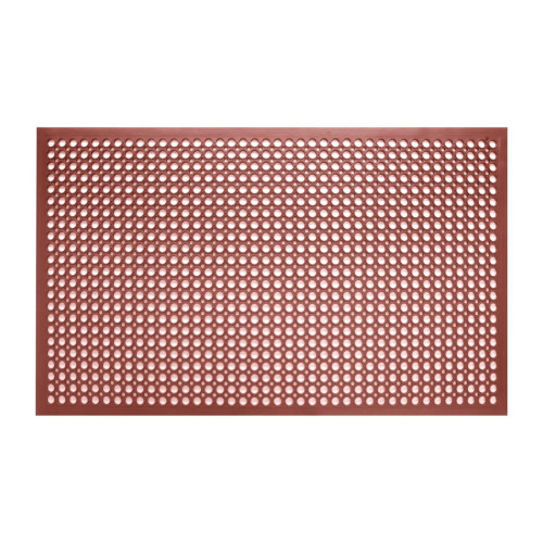 Bolero Rubber Grease-resistant Anti-Fatigue Mat Red - 1500x900mm