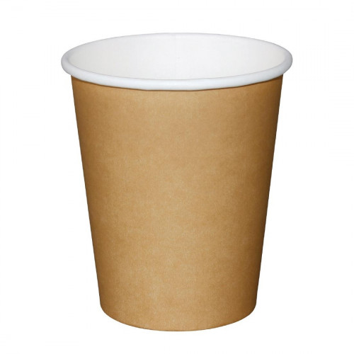 Fiesta Disposable Hot Cups Brown 8oz x 50