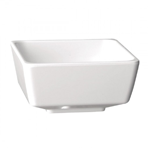 Float Square Bowl Melamine White - 90x90mm