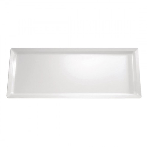 Pure Rectangular Tray Melamine White - 650x265mm